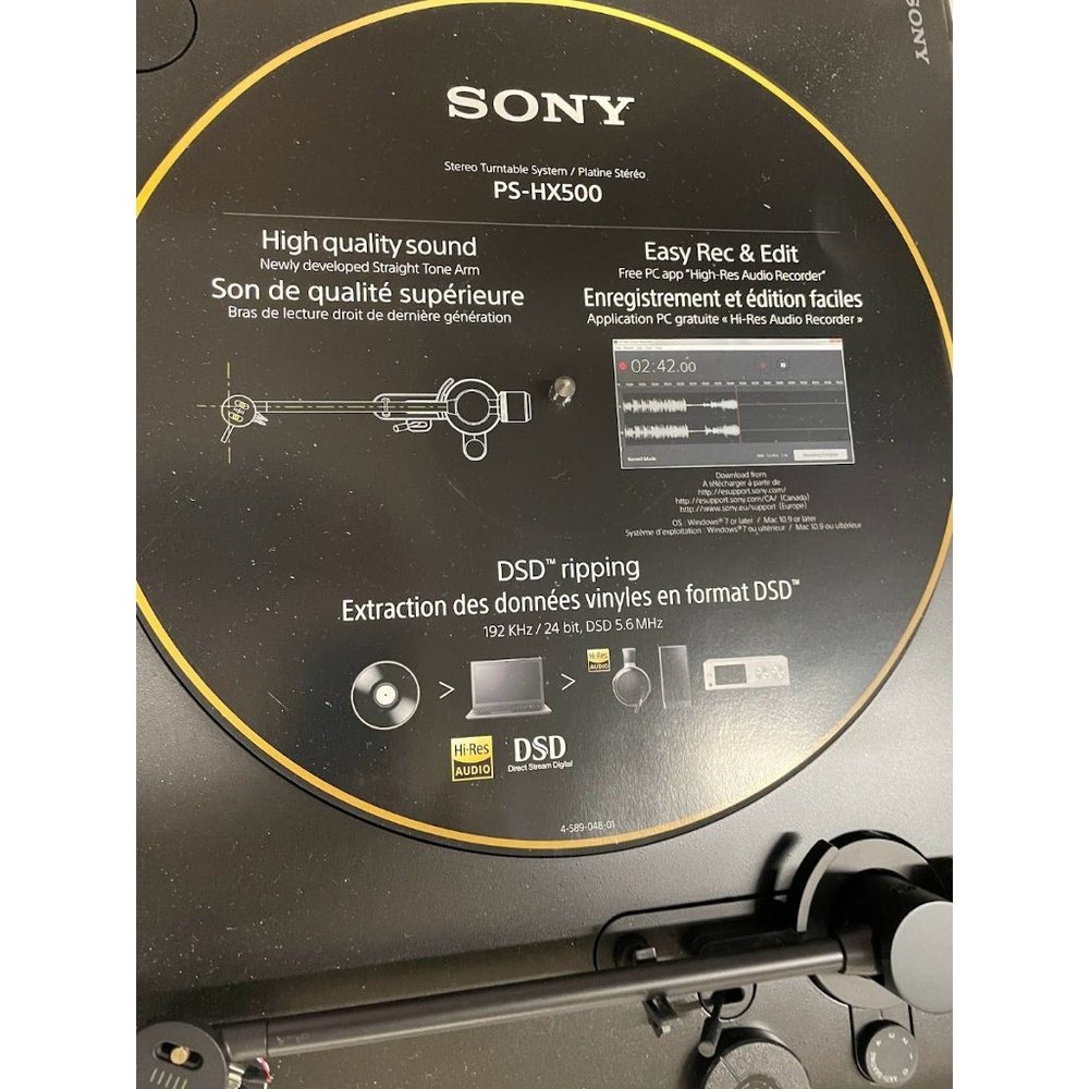 Sony Stereo Turntable System PS-HX500 Record & Edit DSD Ripping Excellent Sound! - Picture 4 of 12